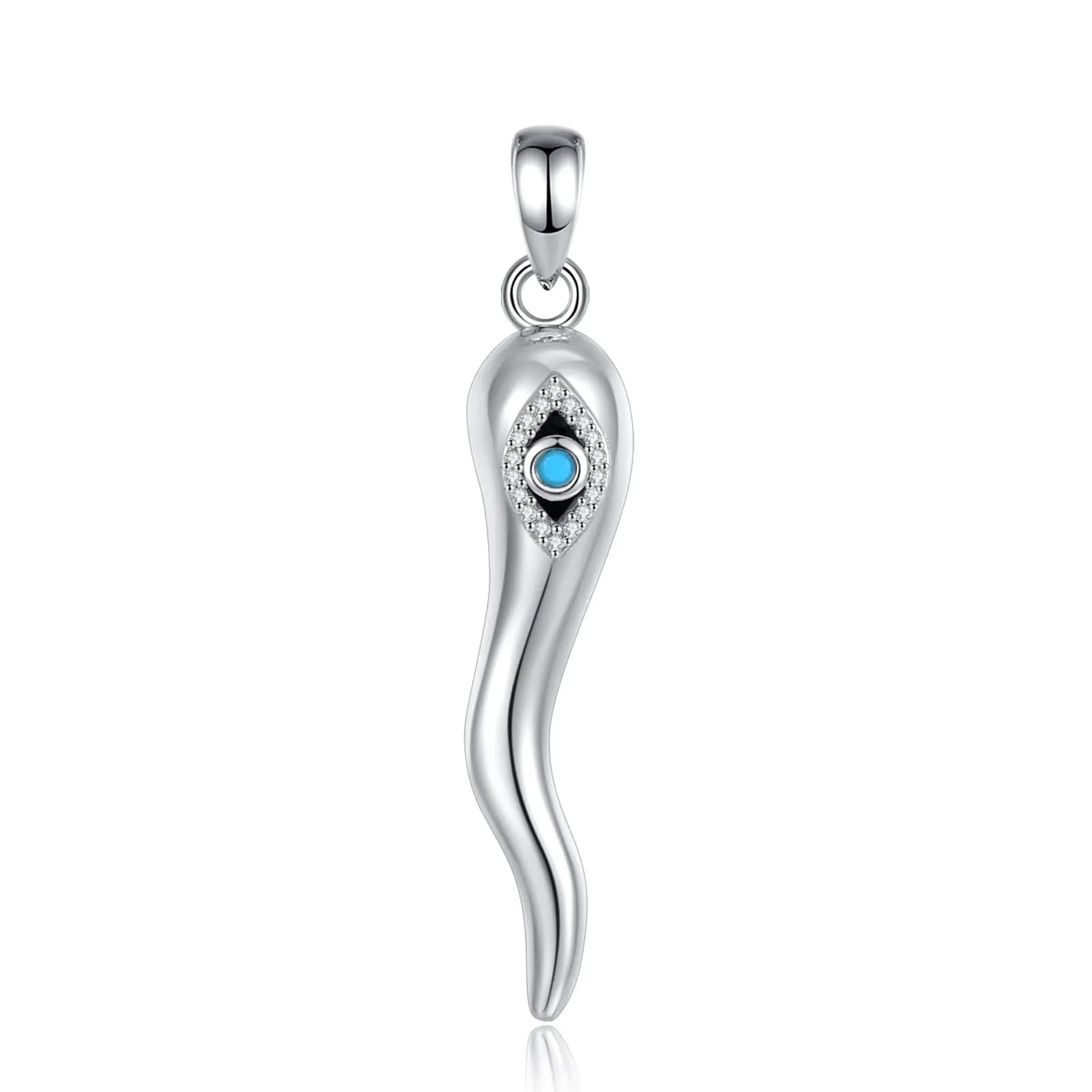 Eudora-Collier Corne Italienne en Argent Sterling 925 pour Homme et Femme, Breloque Porte-Bonheur, P