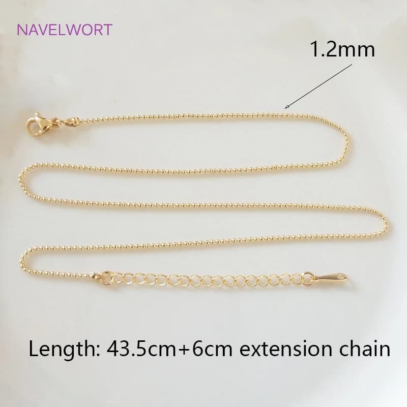Collier de perles plaqué or 18K, chaîne fine de haute qualité avec fermoirs à homard pour pendentif,