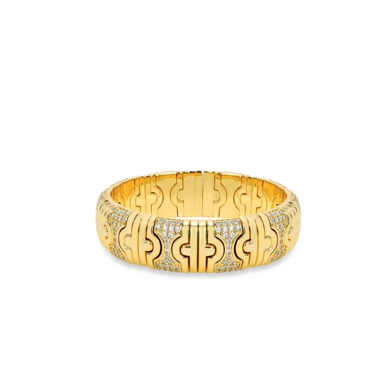 Bellux-Bracelet artificiel astique en Argent 925 Plaqué Or, Bijoux Synthétiques, Entièrement en Diam