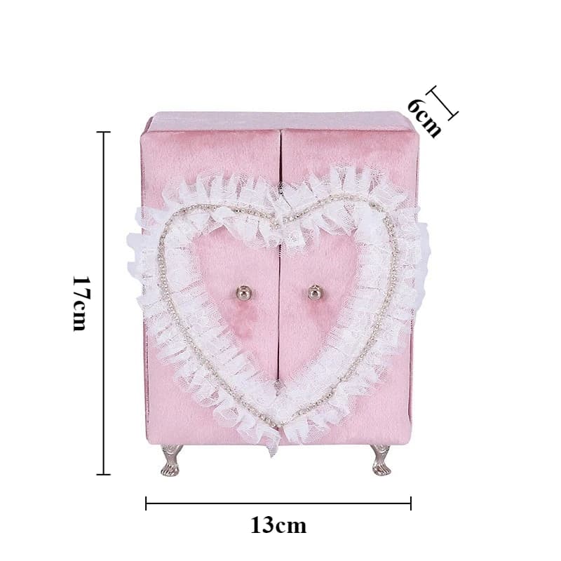 Boîte à bijoux rose, boîtes de rangement de bijoux mignonnes, boîte de rangement de bagues et de bou