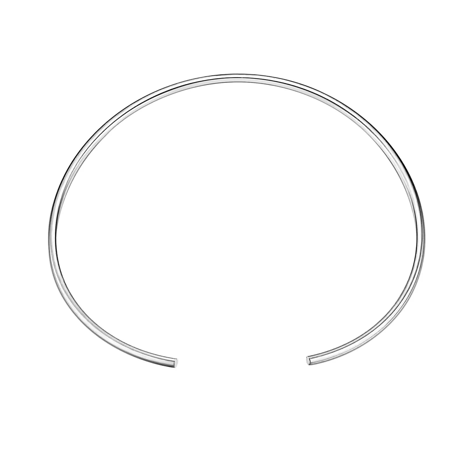 Manchette de cou ajustable pour femmes, collier ras du cou à col ouvert, bijoux simples en acier ino