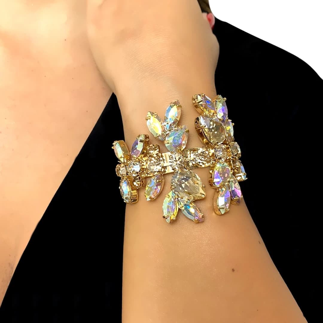 Nouveau luxe AB cristal collier bague Bracelet ensemble de bijoux mode luxe Banquet fête collier ens