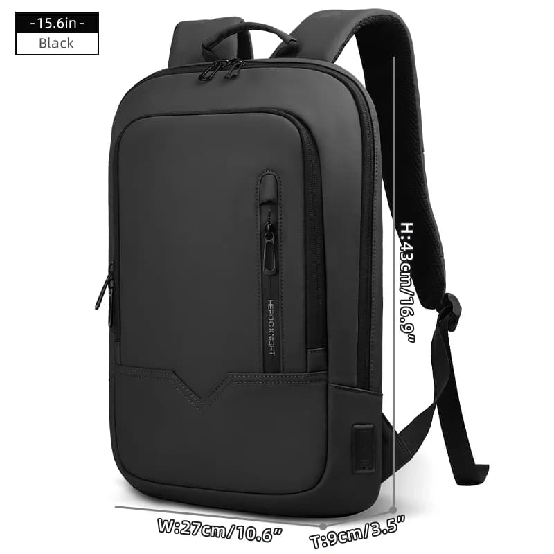 Heroic Knight ordinateur portable travail sac à dos mince hommes étanche multifonctionnel 15.6 "17" 