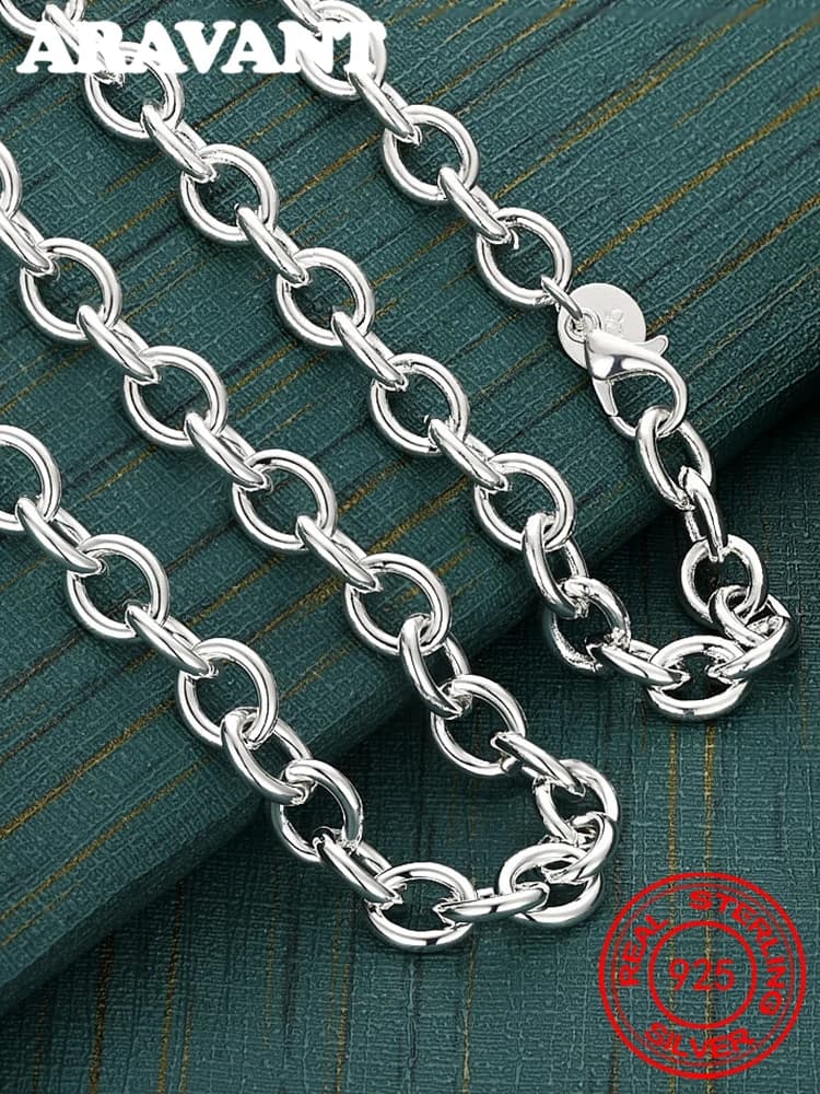 Collier en argent sterling 925 avec anneau entrelacé en forme de O - Simple, luxueux, de niche, bijo