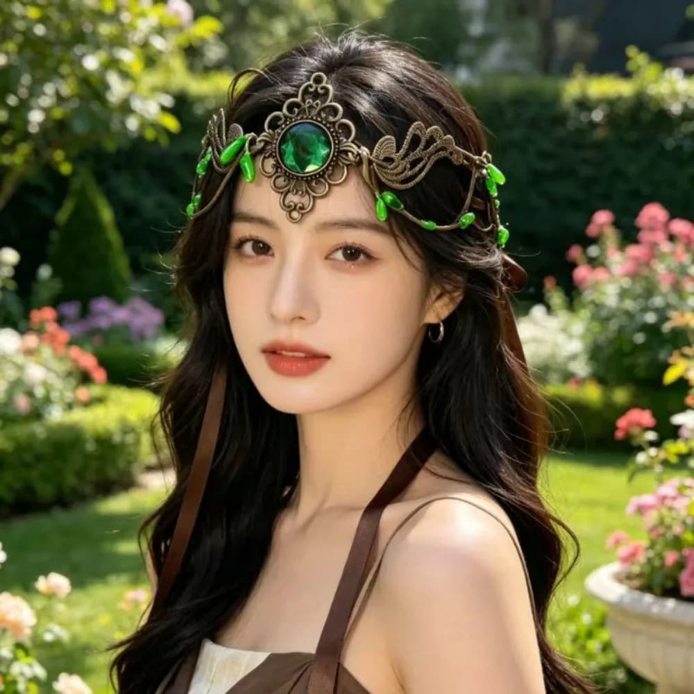 Couronne d'elfe fantaisie sur le thème de la forêt, bijoux, design vigne, diadème d'elfe, accessoire