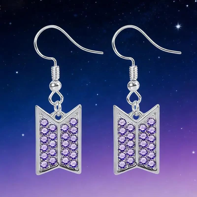 Collier pendentif BT21 à thème idole, entièrement serti de diamants, en forme de papillon, collier t