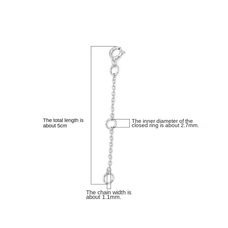 Extension de collier chaîne queue 925 argent Sterling Bracelet bricolage accessoires réglage de chaî