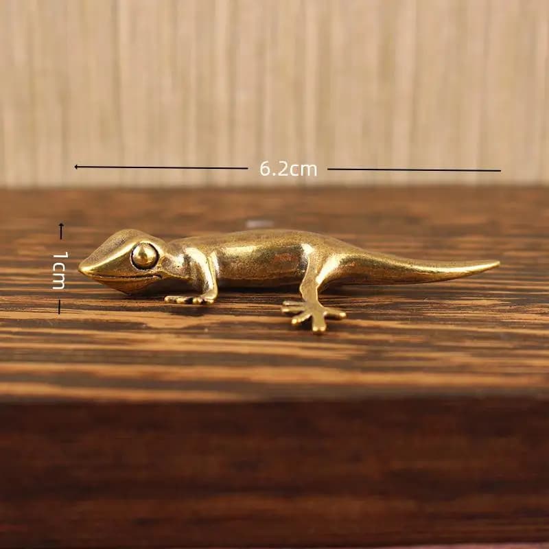 ❤️   Figurine de gecko, décorations d'intérieur, petits ornements, figurines d'animaux en laiton ant