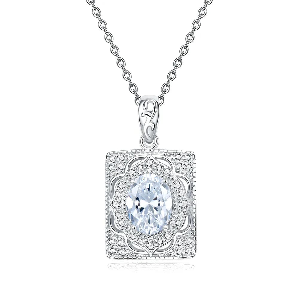 Nouveau pendentif en argent sterling S925 de style royal aristocratique européen, gravé, incrusté d'