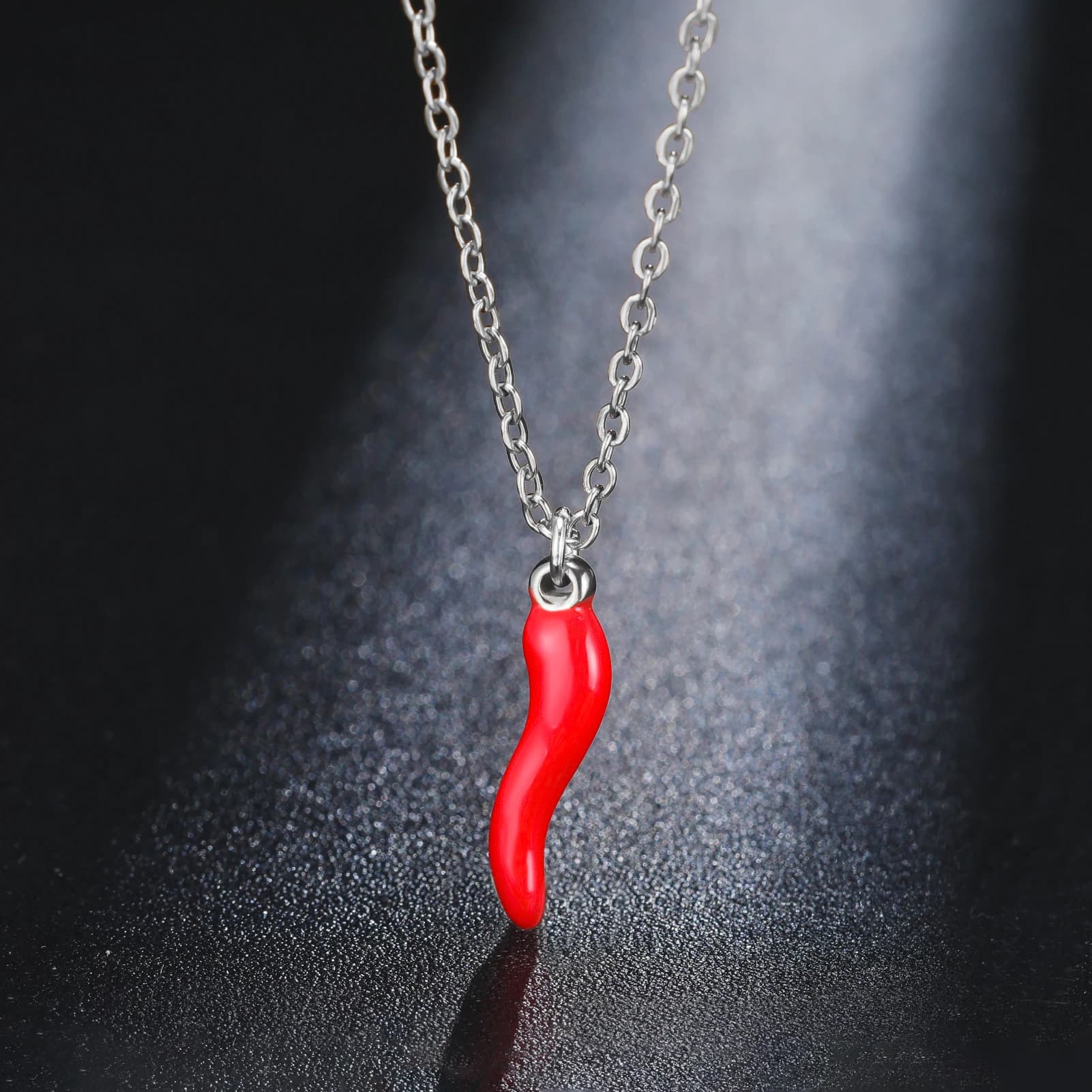 Collier pendentif Lucky Italy Cornicello, piment rouge italien, cadeau pour femme, homme, couple, ch