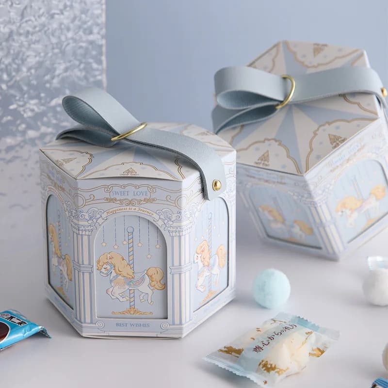 Boîte à bonbons vide pour cadeau d'anniversaire, souvenir, pleine lune, banquets des cent jours, boî