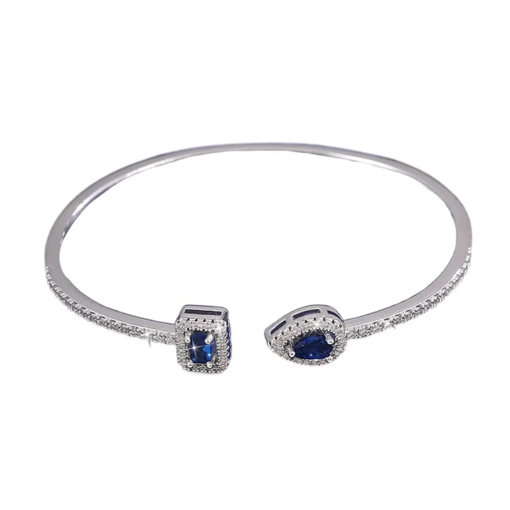Bracelet manchette en zircon cubique, étanche, ornements de luxe, géométrique, haut de gamme, style 