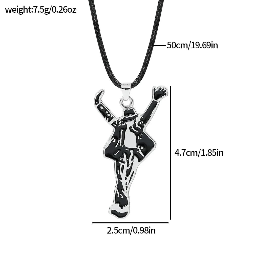 Collier pendentif émaillé classique Michael Jackson, star pop, pour les fans, accessoire de mode, ca