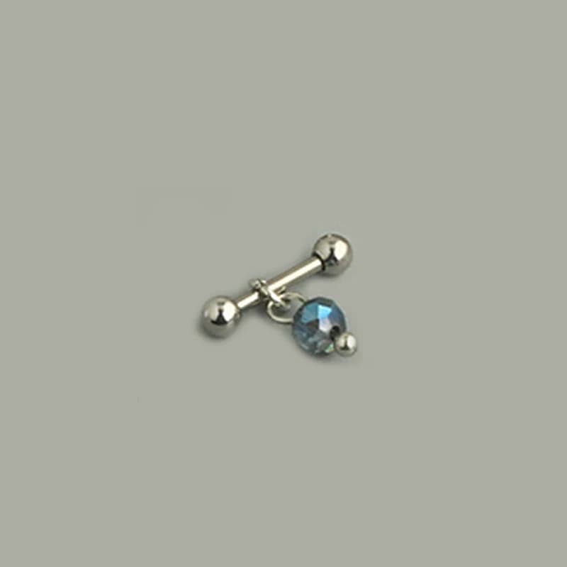 Boucles d'oreilles en chaîne de perçage industrielle Simple pour femmes, 1 pièce, Ins Fashion Star C