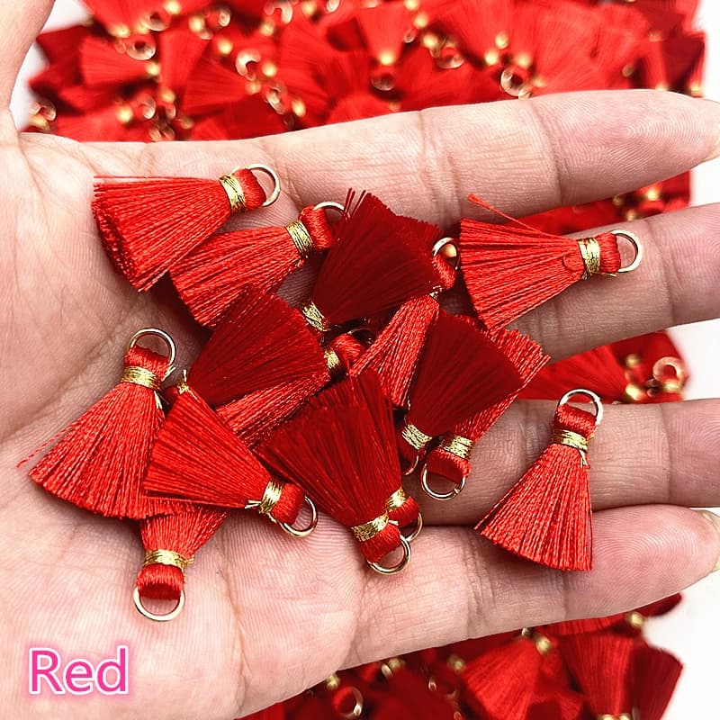 Mini anneau de suspension en métal de 20mm, 10 pièces/lot, garniture de pompon, pendentif, bricolage