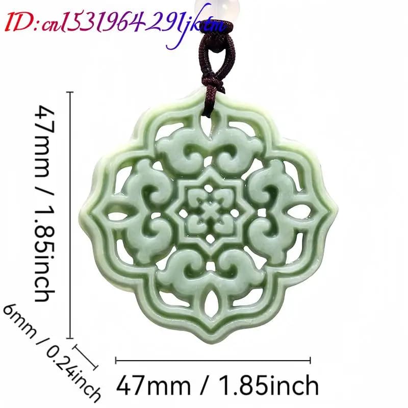 Collier pendentif fleur sculpté pour hommes et femmes, pierres précieuses naturelles, véritable dive