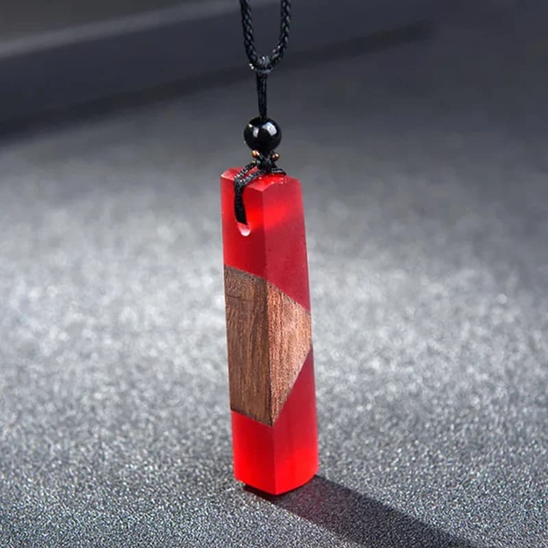 Mode femmes hommes collier à la main résine bois colliers et pendentifs corde noire chaîne collier e