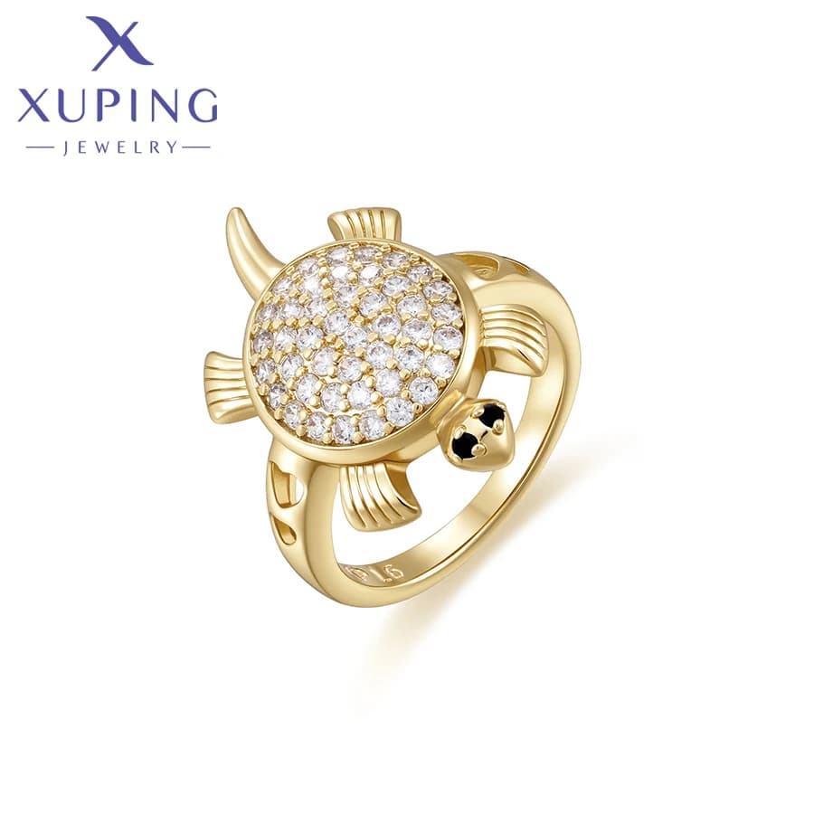 Bague Xuping Bijoux Tendance Élégante Nouvelle Arrivée Motif Animal Plaqué Or pour Cadeau de Fête X0