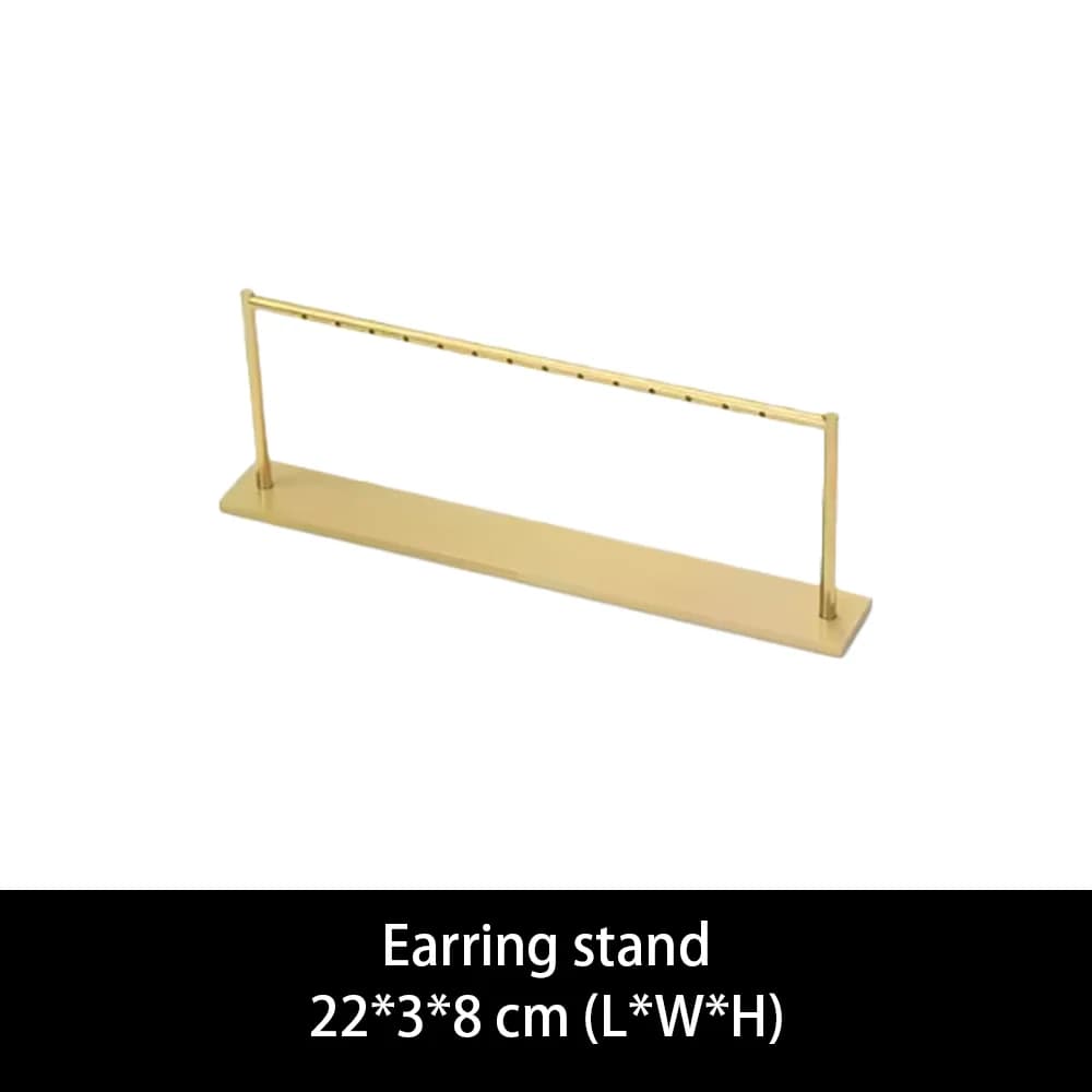 Lot de 2 présentoirs à boucles d'oreilles en métal, organisateur de rangement autoportant pour bijou