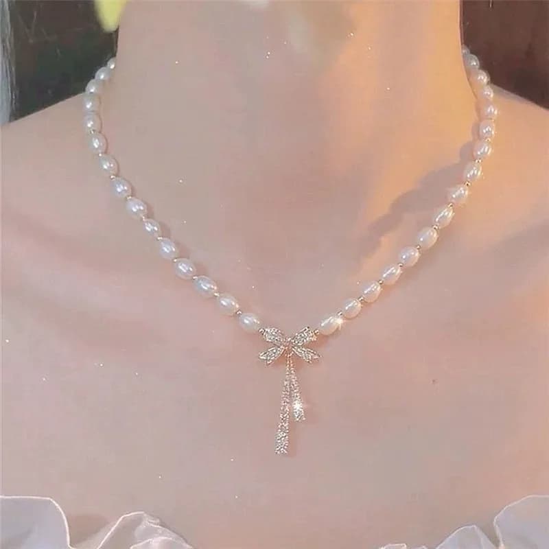 Coquette – collier de perles esthétiques, mode coréenne, ras du cou, pendentif en forme de cœur, acc