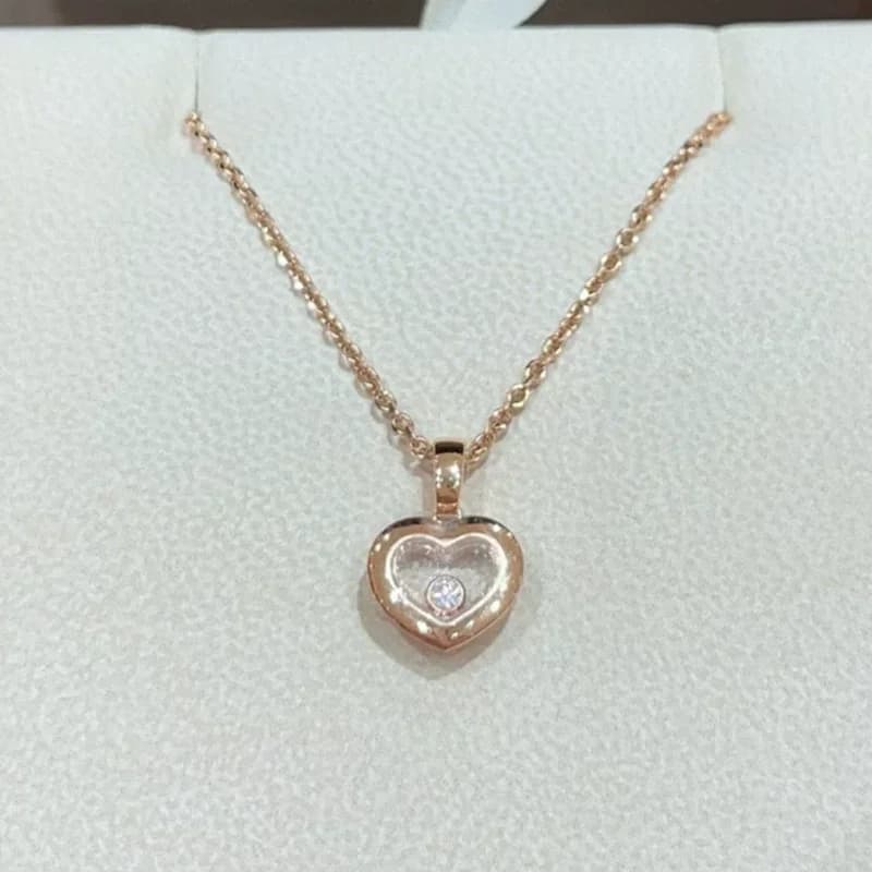 Collier en argent Sterling 925, pierre Happy Move 5A, pendentif en forme de cœur en zircone, ensembl