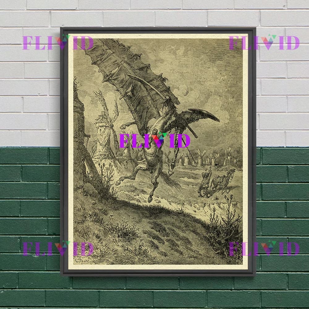 Peinture sur toile d'art mural Vintage A Knight Fantasy Adventure, l'histoire d'un chevalier courage
