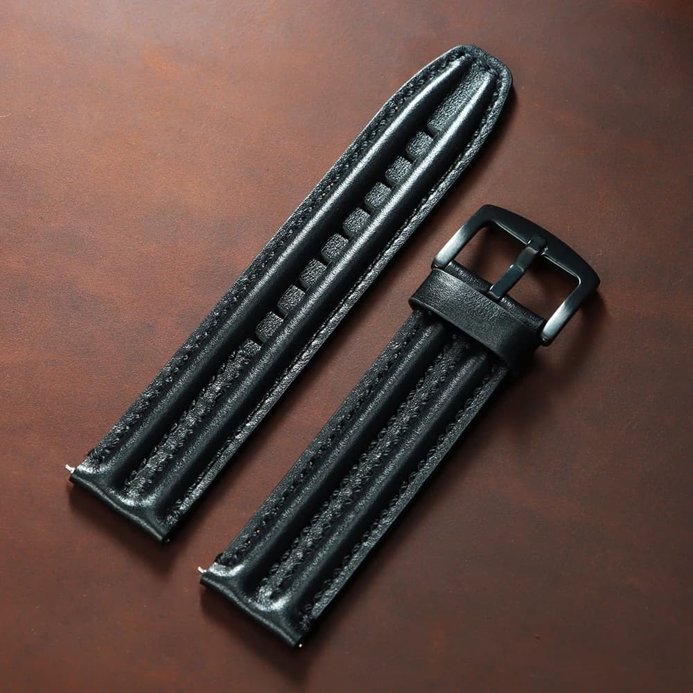Bracelets de montre rétro en cuir véritable pour Seiko pour Omega, 20mm 22mm 24mm, en cuir de vache 