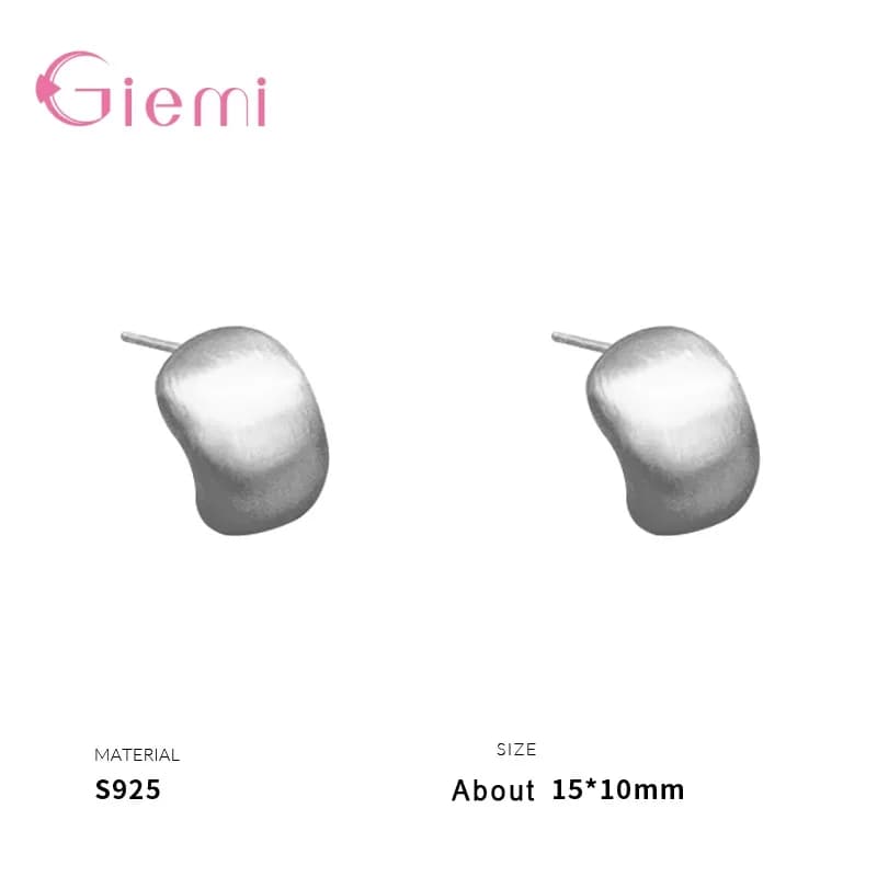 Boucles d'oreilles fines en argent Sterling 925 pour femmes et filles, simples, métalliques, OL, élé