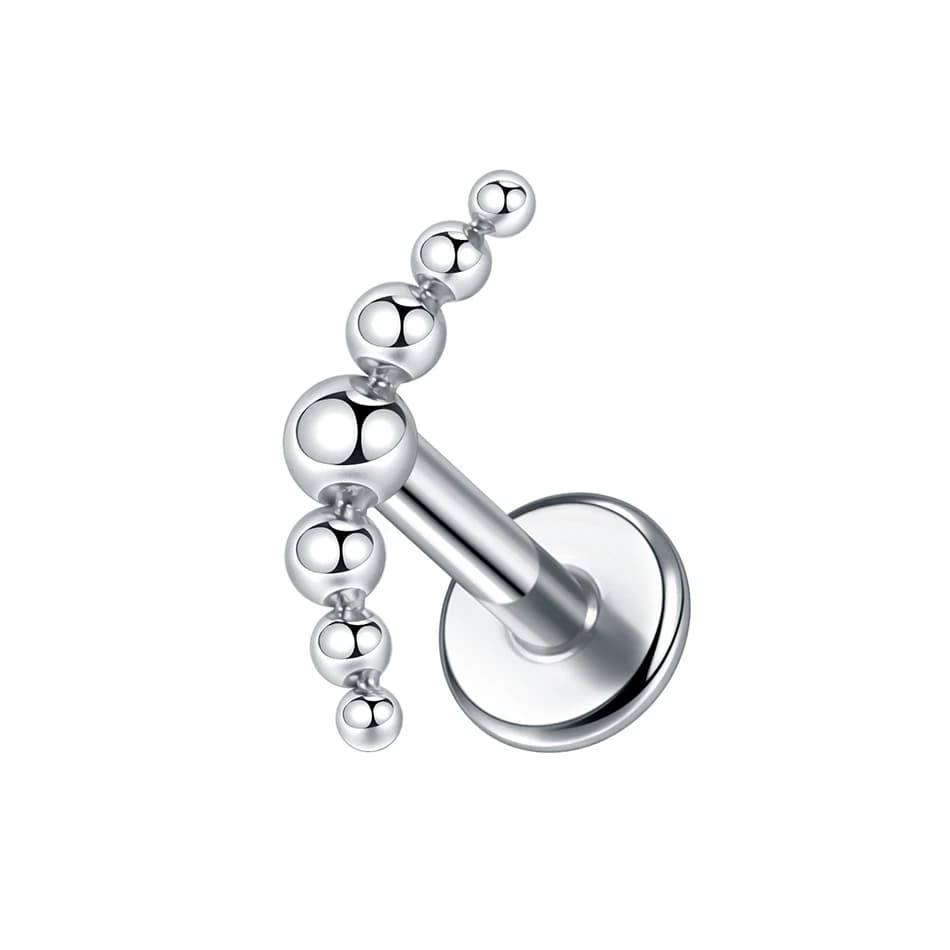 Piercing de Cartilage d'oreille en titane, 1 pièce, boucle d'oreille à dos plat, fil interne, croix 