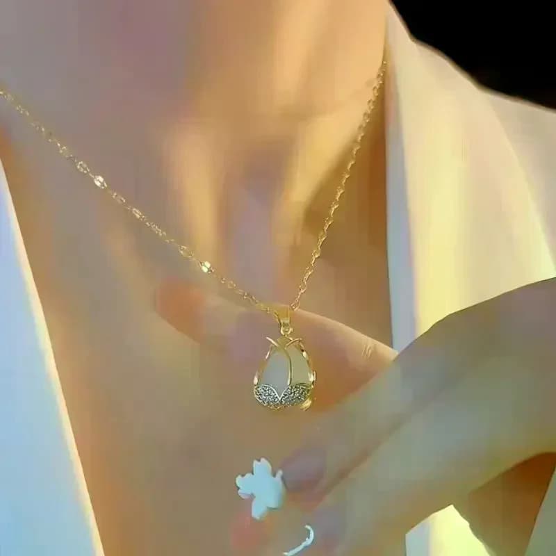 Collier doré de style floral, luxueux et classique, pour tous les jours et les fêtes, chaîne de clav