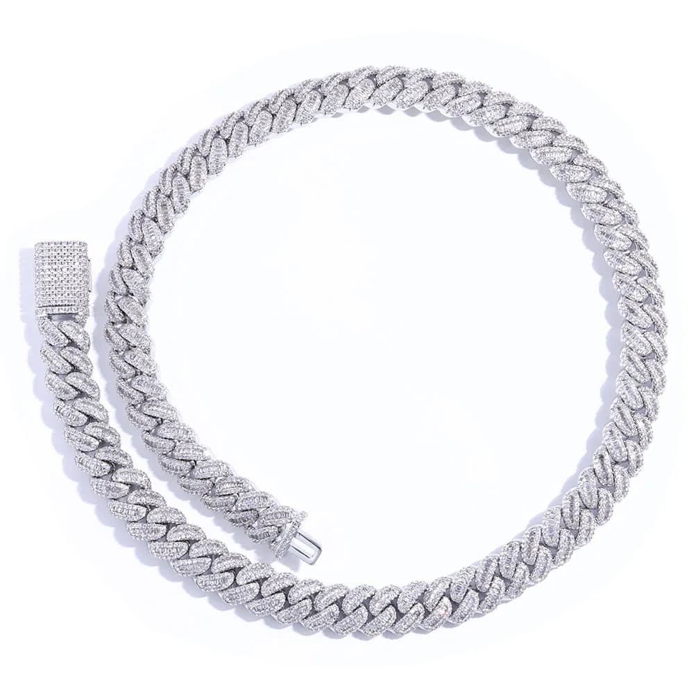 Collier Hip hop pour hommes et femmes, chaîne cubaine en diamant haut de gamme, ensemble de griffes 