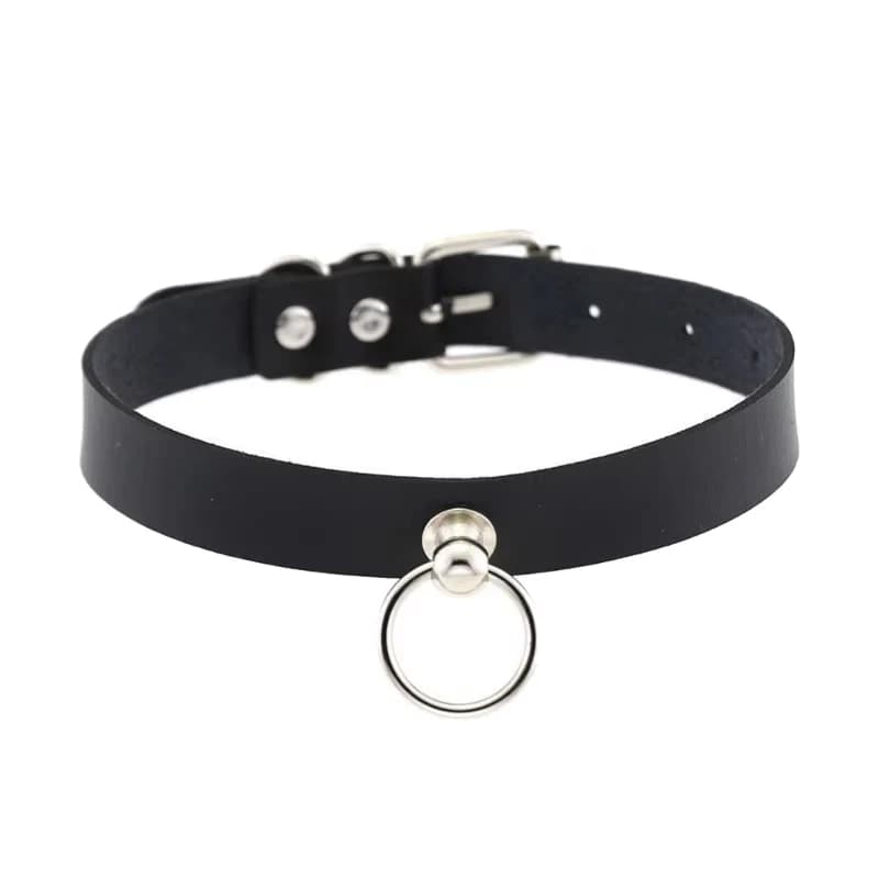 Anime tronçonneuse homme Reze Cosplay tour de cou collier en cuir PU Punk collier tirer anneau chaîn
