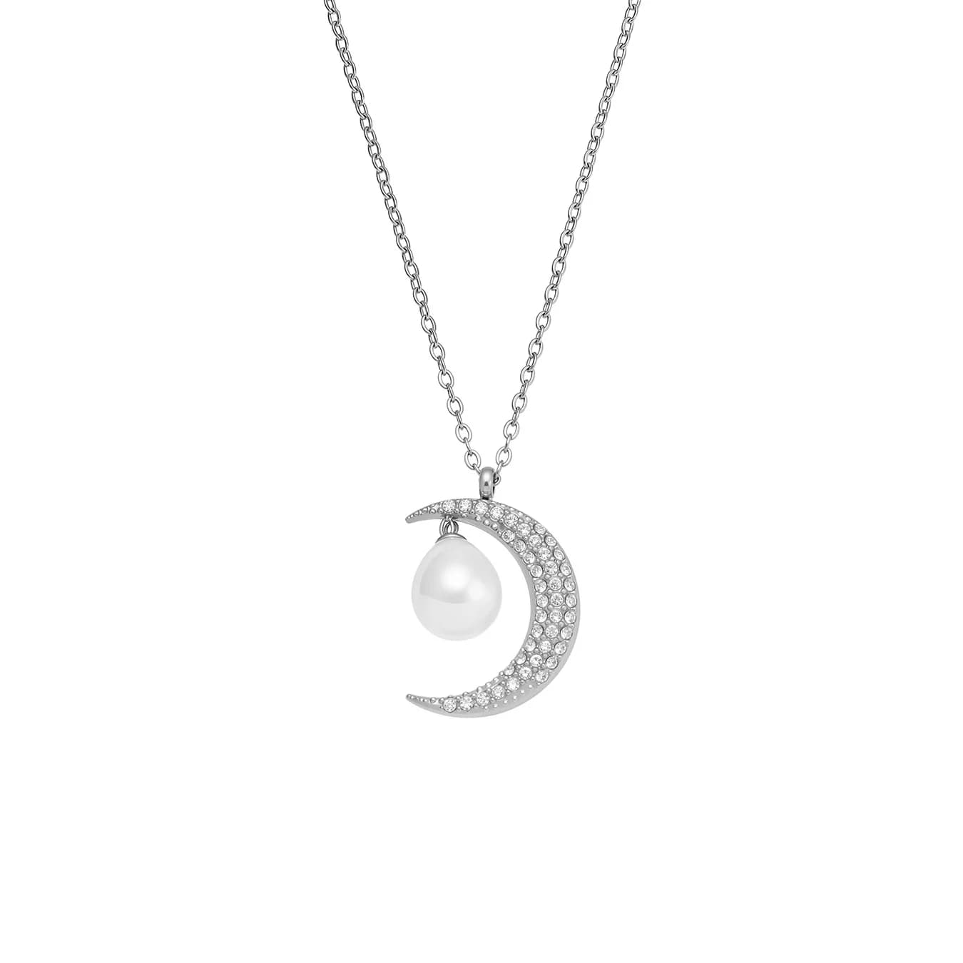 Liora – colliers et boucles d'oreilles en zircone cubique pour femmes, Imitation de perles, en acier