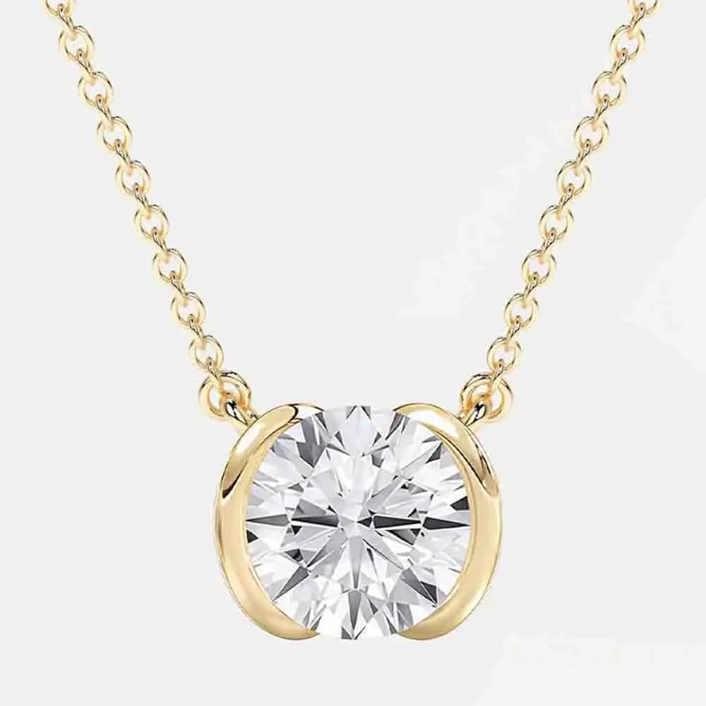 WUIHA – collier avec pendentif en argent Sterling 100% 925, coupe Marquise, diamants GRA Moissanite 
