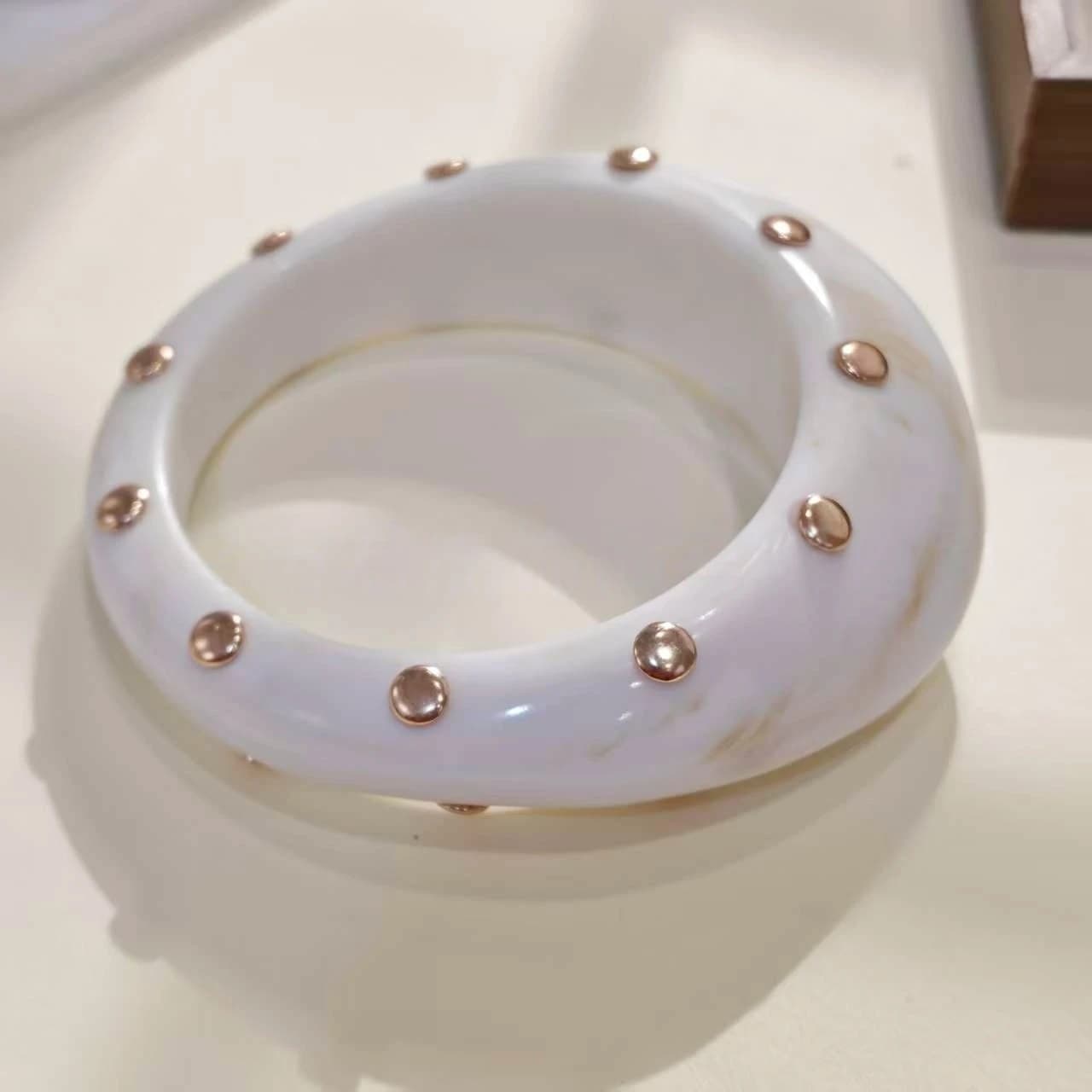KMVEXO Vintage exagéré Rivet irrégulier résine Bracelet mode géométrique gros Punk bijoux pour les f