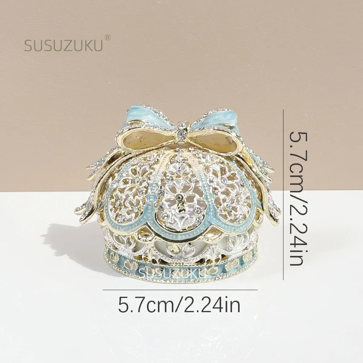 Boîte à bijoux en alliage émail, princesse européenne, couronne à nœud papillon, bijoux haut de gamm