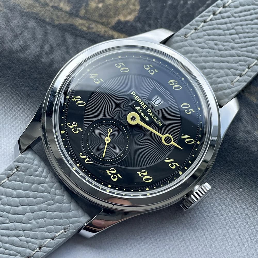 Nouveau Pierre Paulin sauter heure hommes montre cadran blanc automatique St17 montre mécanique Vint