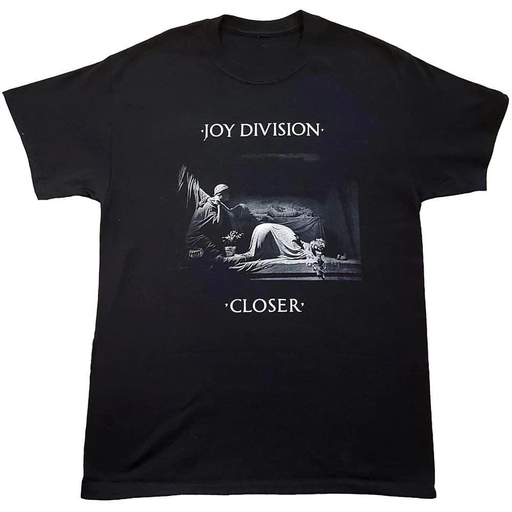 Joy Division Closer Album Cover Print T-shirt en coton pour groupe post-punk, t-shirt unisexe à manc