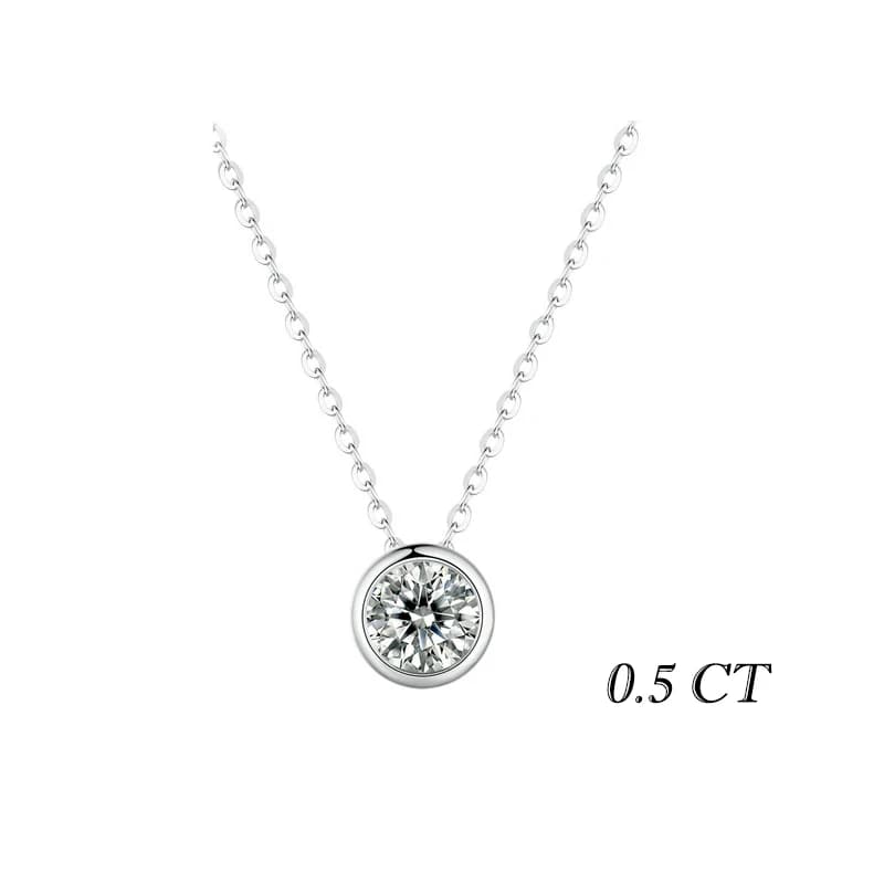 BAMOER 1CT lunette Moissanite pendentif collier couleur D VVS1 laboratoire diamant pour les femmes 9