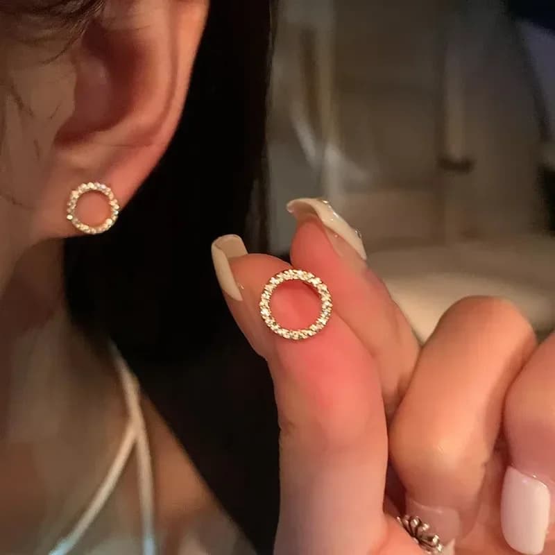 LATS-Boucles d'Oreilles Délicates en Forme de Petit Cercle pour Femme, Bijoux Minimalistes en Clip, 
