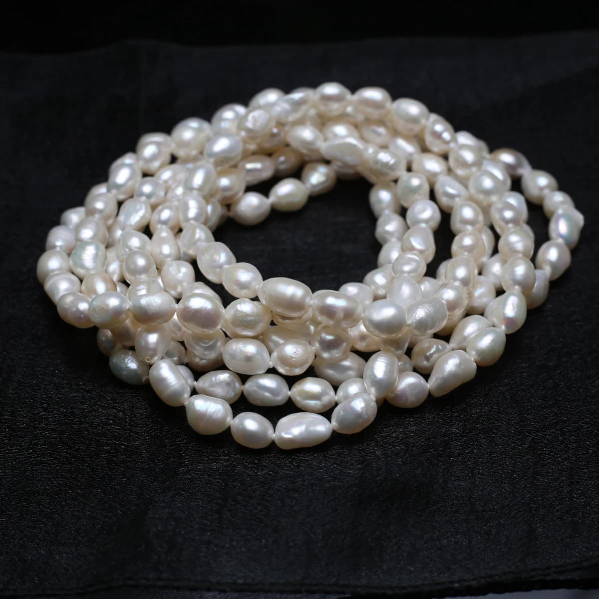 Collier de perles baroques irrégulières 100% véritables, long collier exquis pour femme, bijoux en p