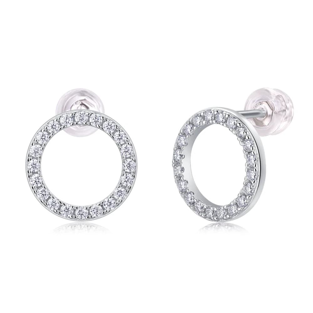 Vinregem GRA 3EX VVS1 D couleur véritable Moissanite plein diamants gemmes boucles d'oreilles scinti