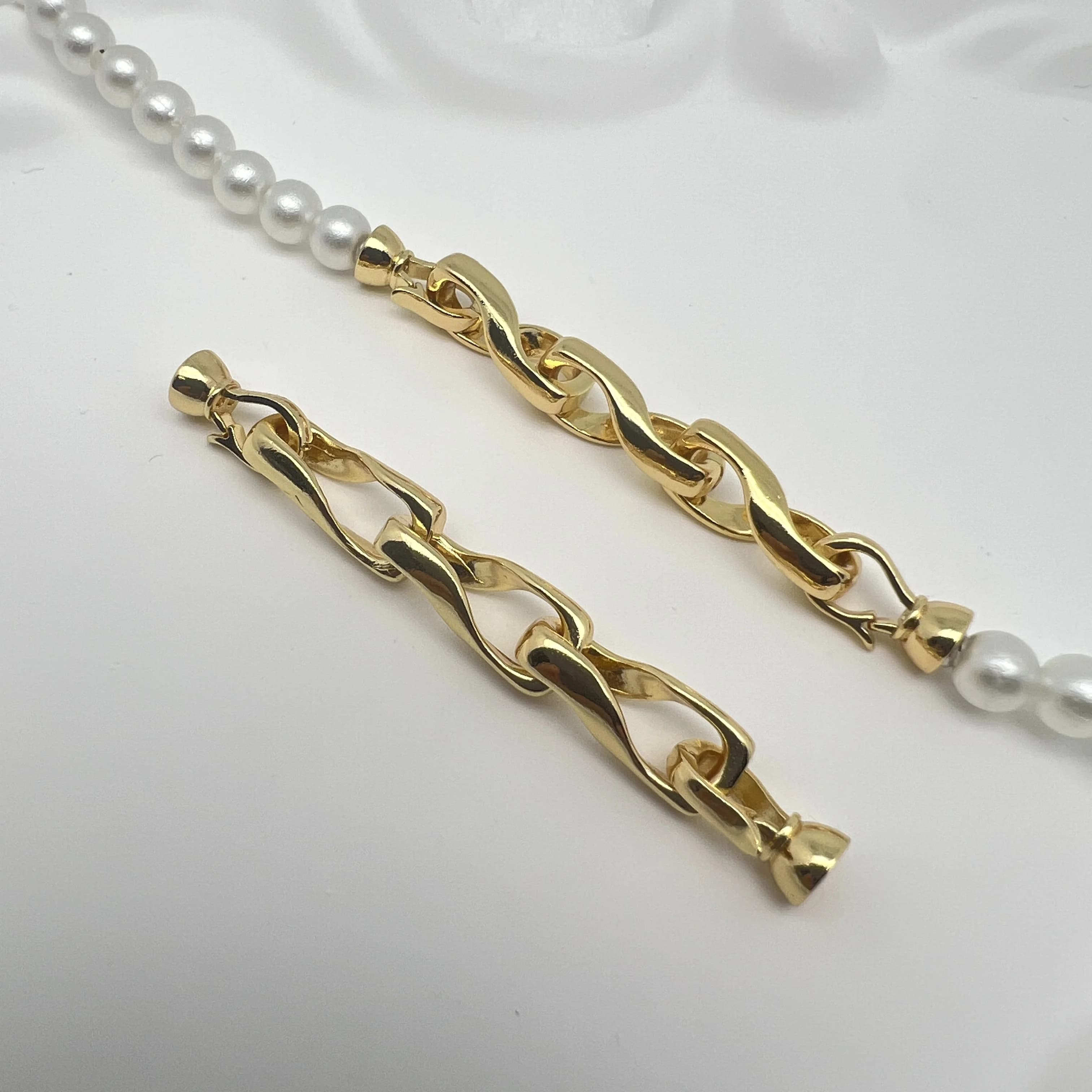 Boucle de connexion personnalisée exquise à chaîne tressée croisée pour accessoires de bijoux DIY, c