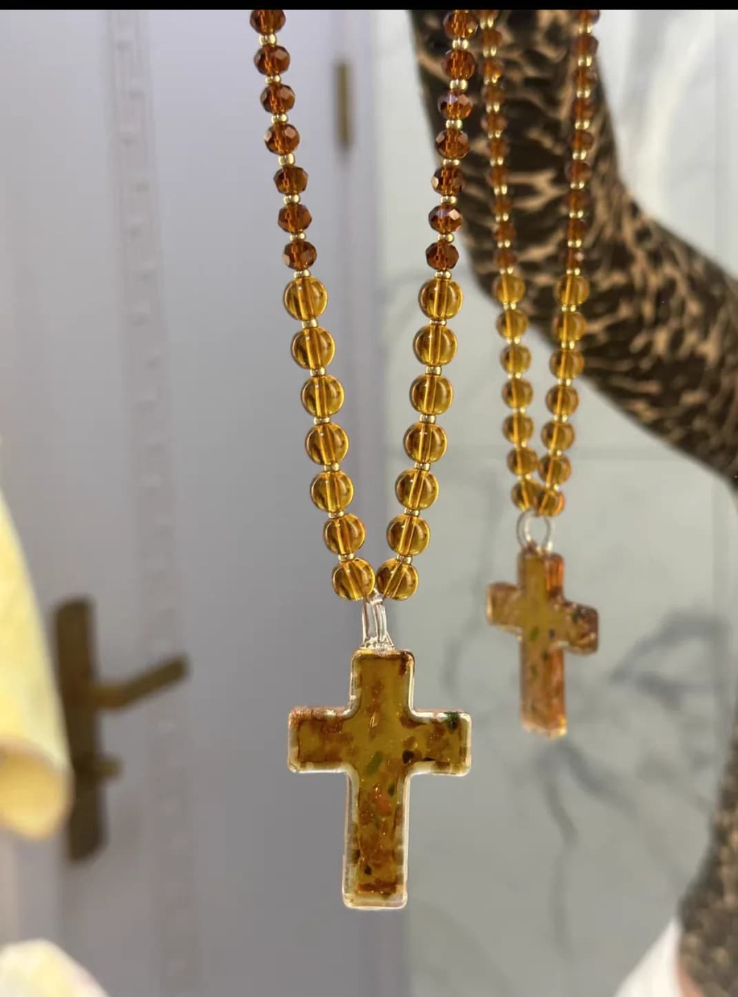 Styles uniques faits à la main pour neutre Vintage Murano perles de verre chaîne collier bijoux