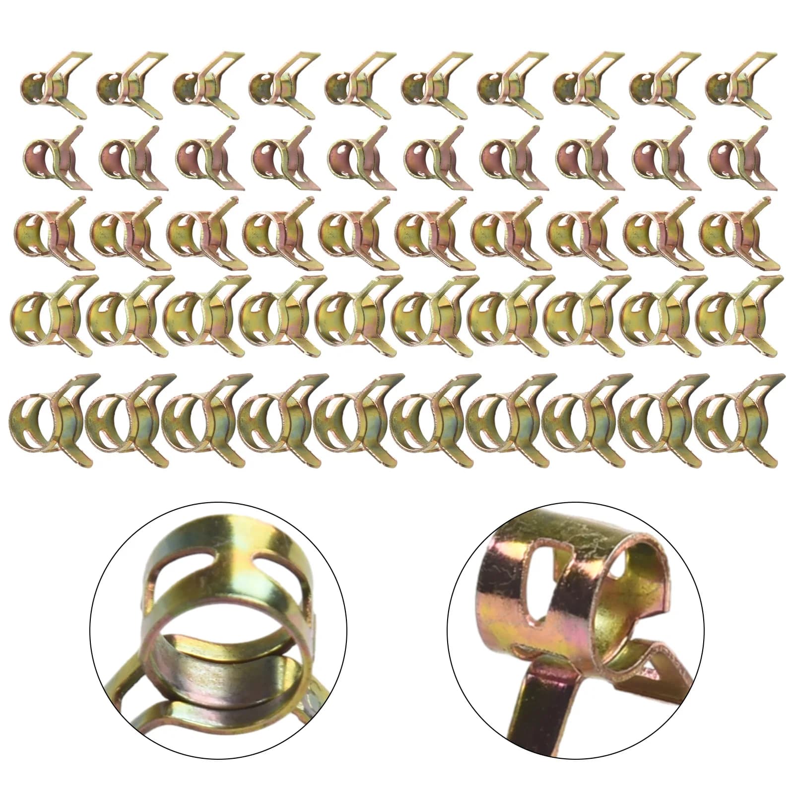 50 pièces/ensemble colliers de serrage tout neuf 5/6/7/8/9mm voiture Auto pince à ressort huile de c