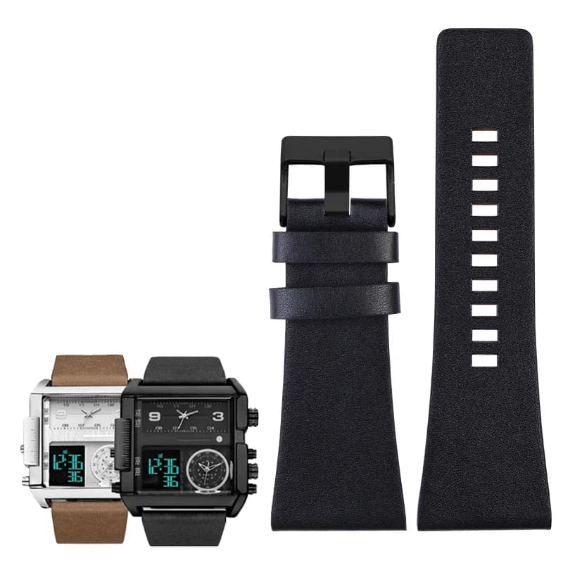 Bracelet de poignet en cuir véritable pour Diesel DZ7406 DZ7408 DZ4280 DZ4343, 22mm 24mm 26mm 28mm 3