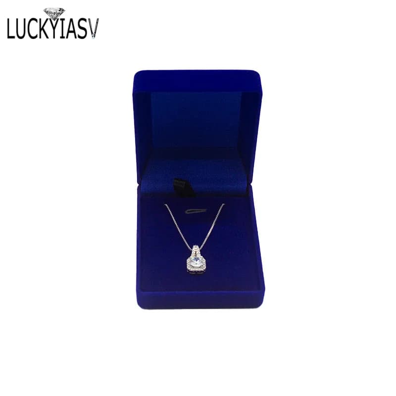 Boîte à bijoux en velours pour présentoir de pendentifs, coffrets cadeaux, emballage de bijoux, boît