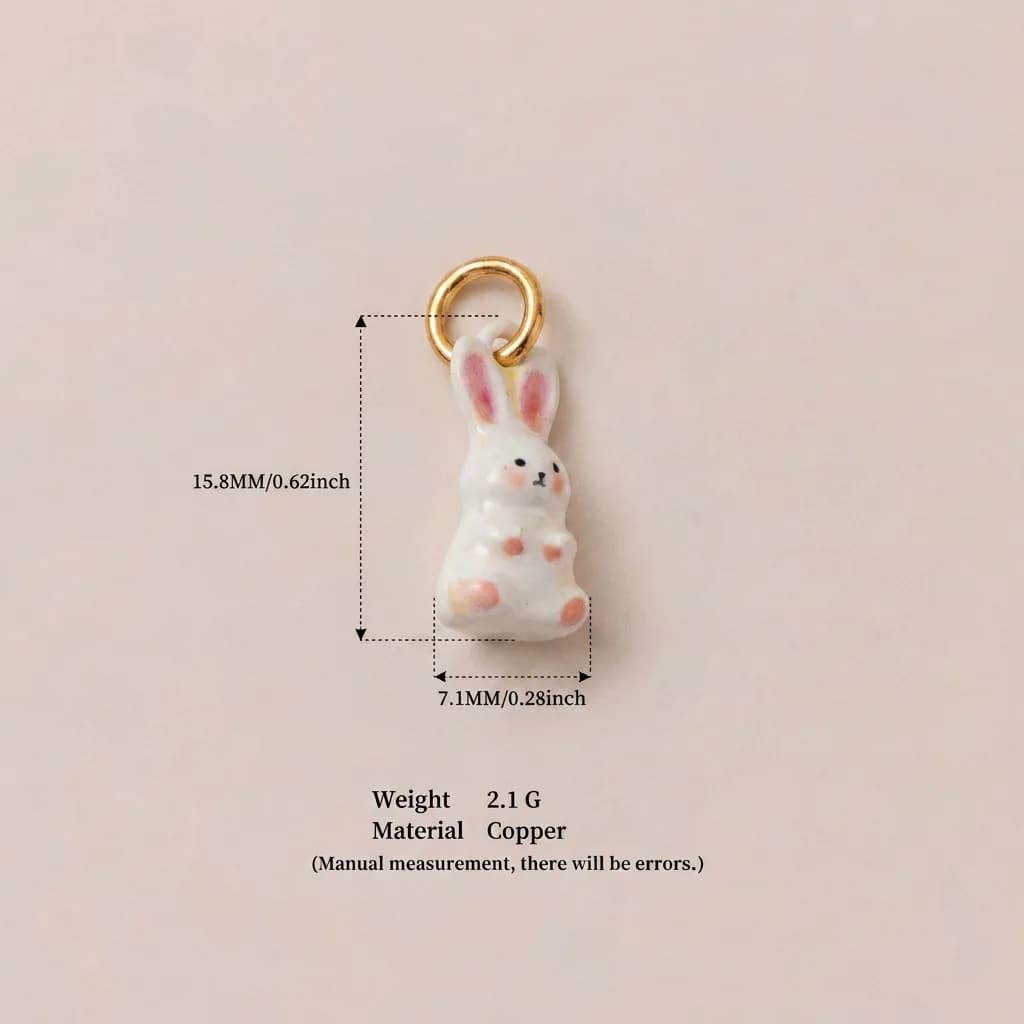 Ensemble de pendentifs animaux DIY en acier inoxydable pour colliers, motifs lapin et écureuil, pour