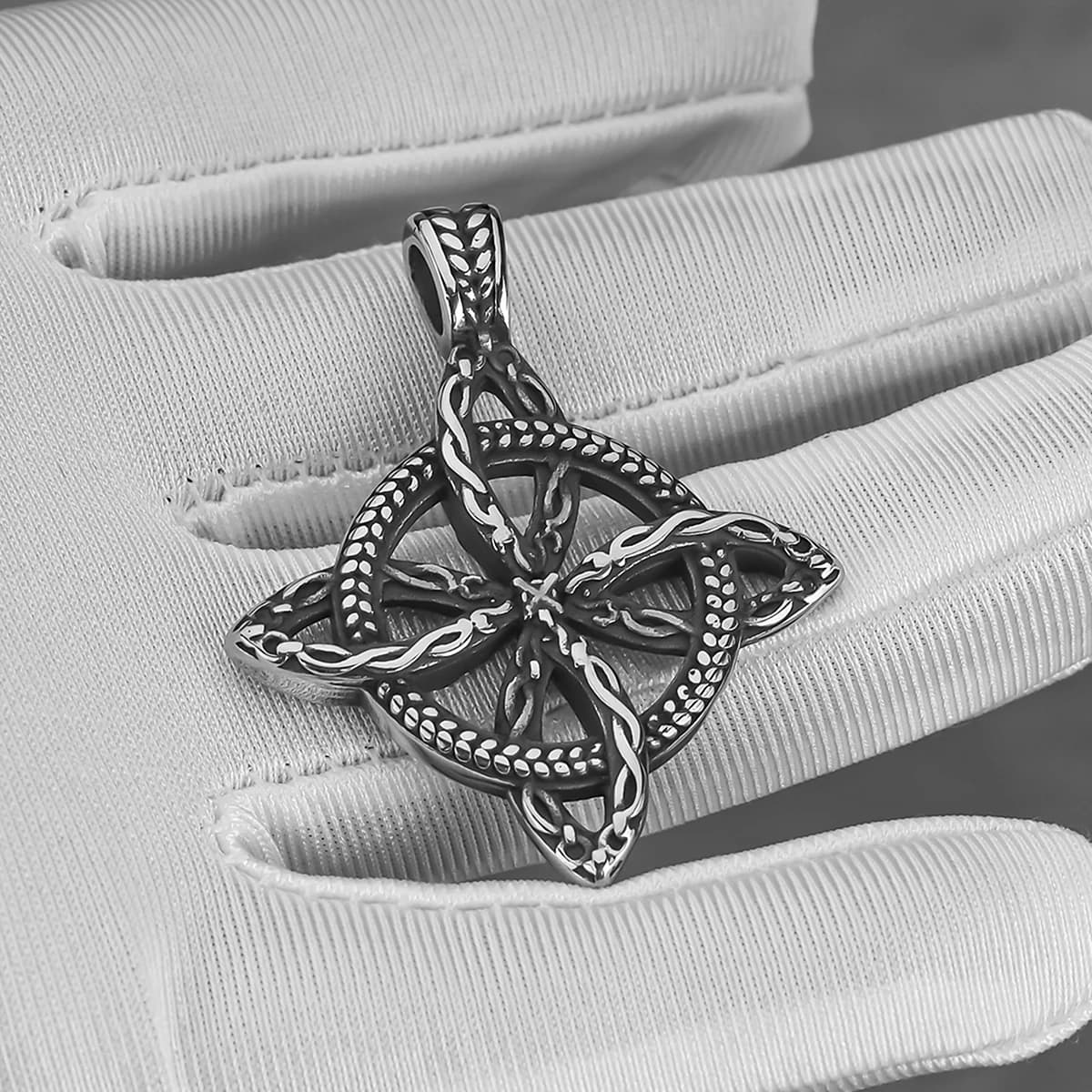 Collier pendentif nœud celtique scandinave pour hommes et femmes, amulette nordique Vintage, ras du 