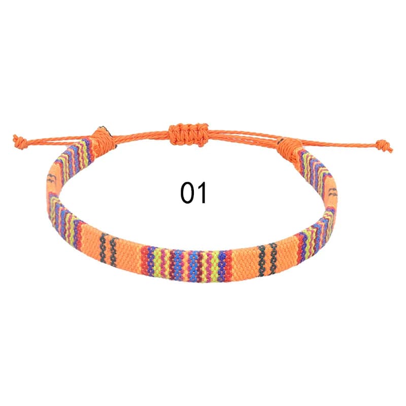 Bracelet ethnique tissé du népal, style Boho, pour femmes et hommes, corde en fil de tissu, Bracelet